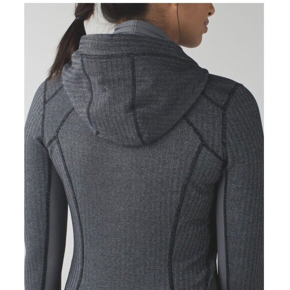 EUC Lululemon Daily Practice Jacket Heathered Herringbone Size 12 - Picture 8 of 10